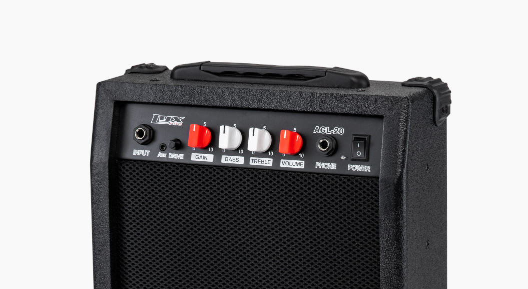 black 20 watt electric guitar amplifier