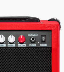 red 20 watt electric guitar amplifier