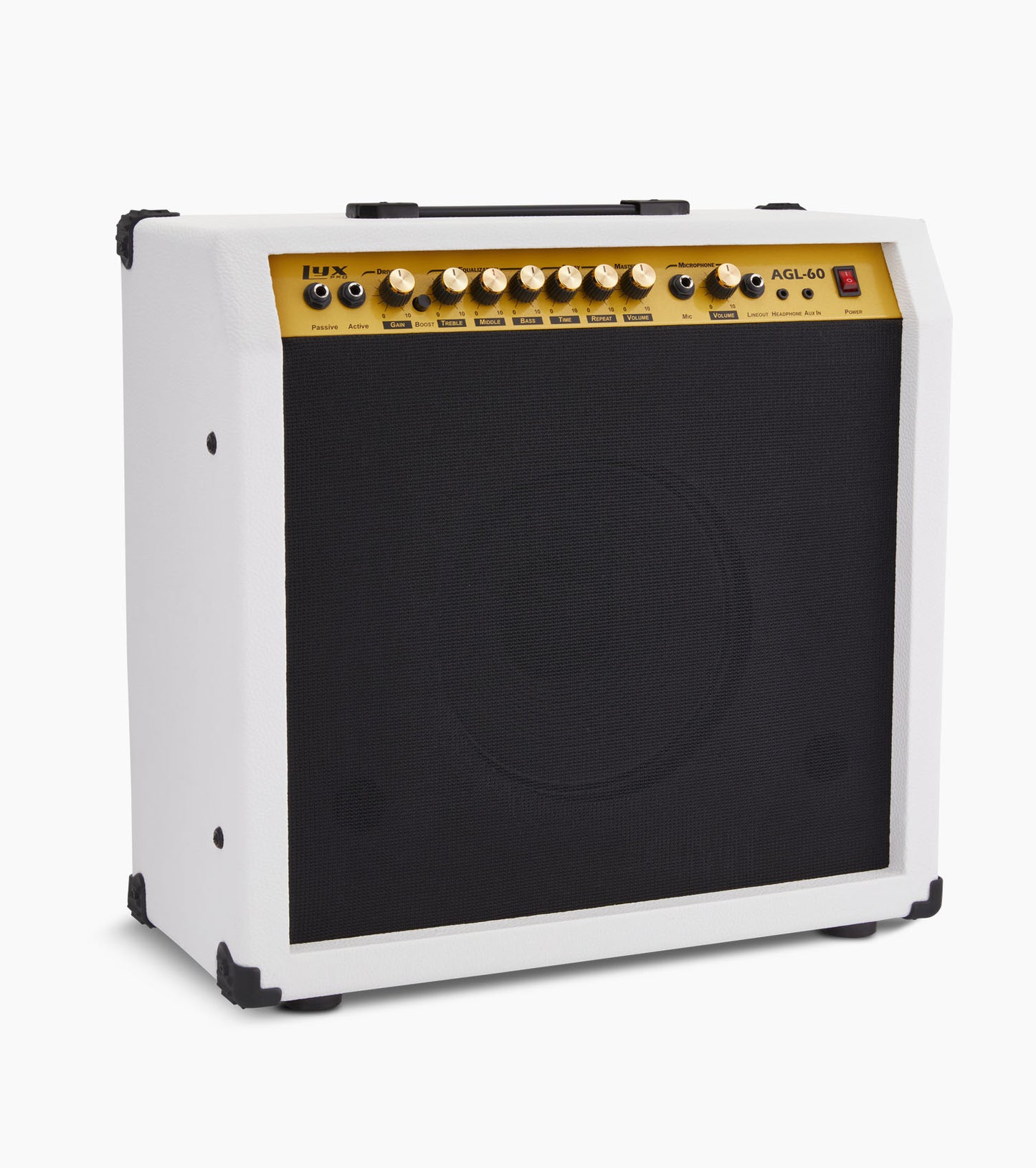white 60-watt beginner guitar amp