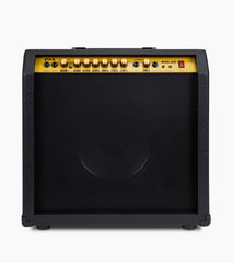 frontal view of black 60-watt beginner guitar amp 