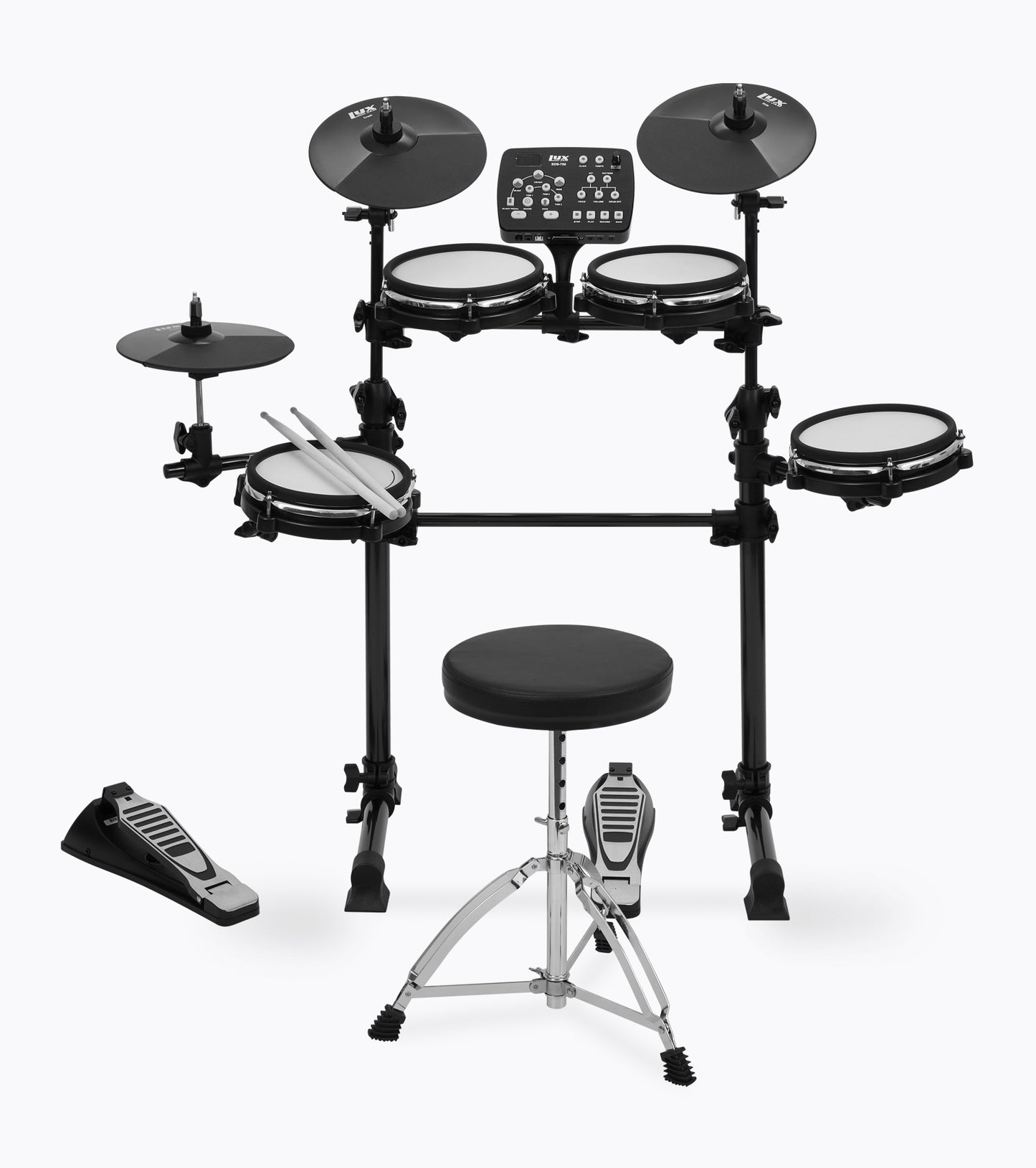 7 piece electronic drum kit with stool