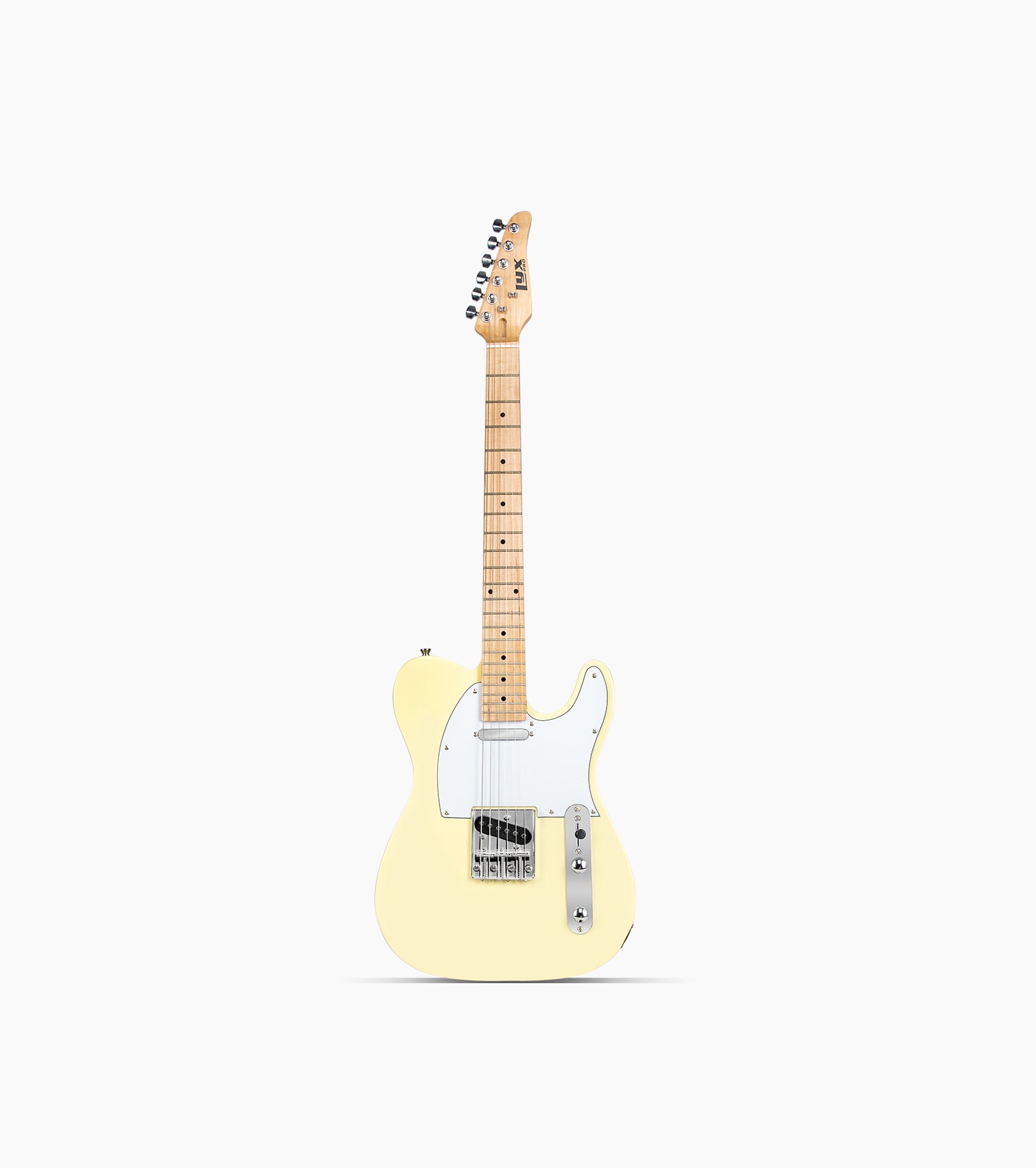Cream White single-cutaway electric guitar