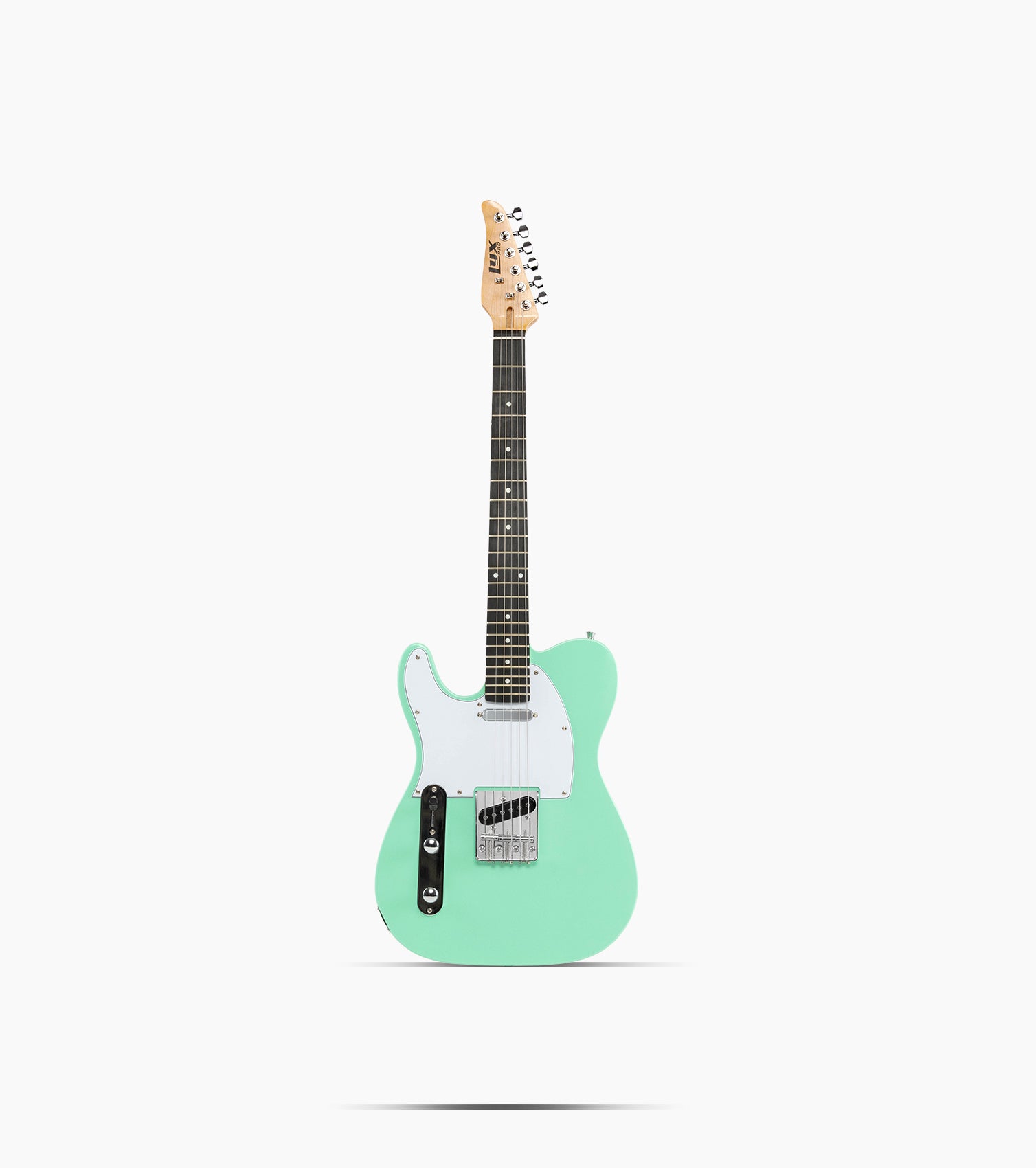 Green Left Handed single-cutaway electric guitar