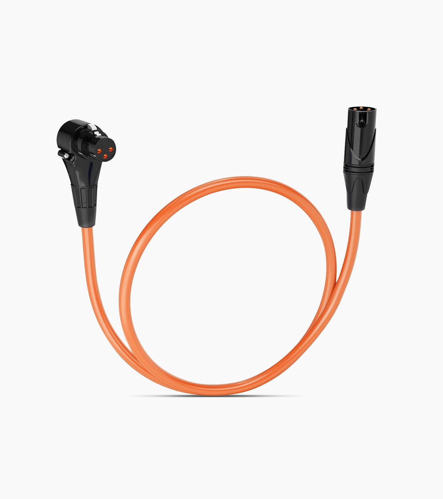 1.5 Feet Orange XLR Cable Angled Female - Hero Image