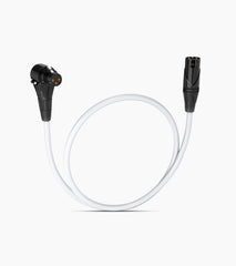 1.5 Feet White XLR Cable Angled Female - Hero Image