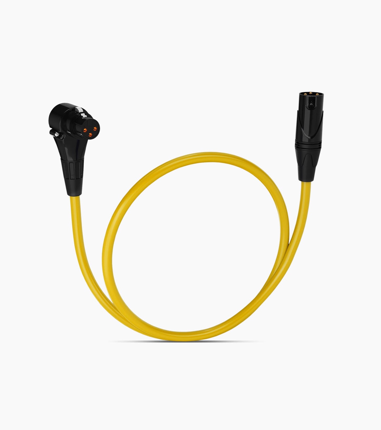 1.5 Feet Yellow XLR Cable Angled Female -