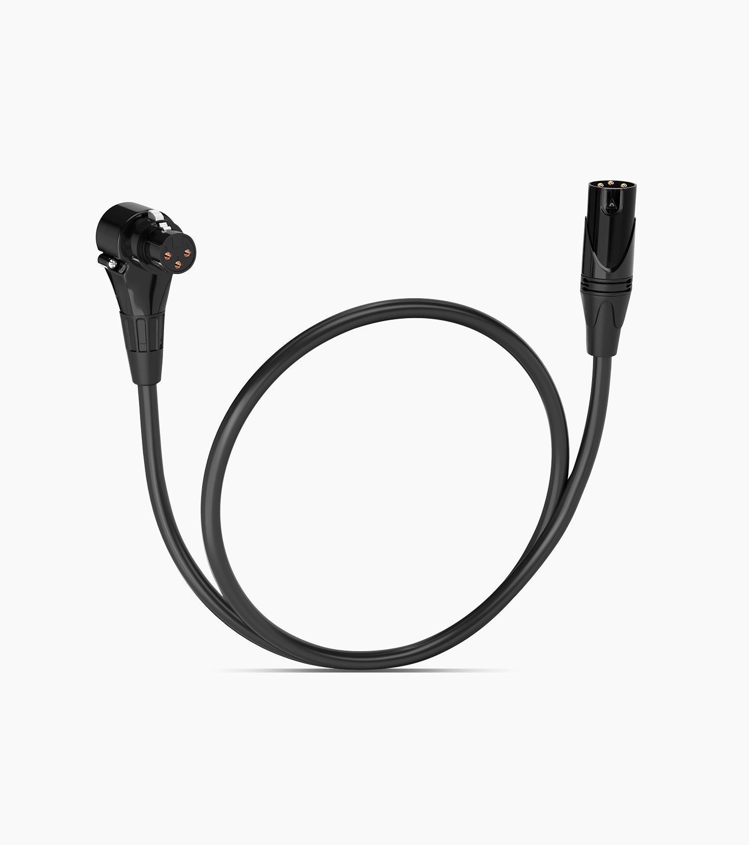 1.5 Feet Male to Female XLR Cable Angled Female - Hero Image