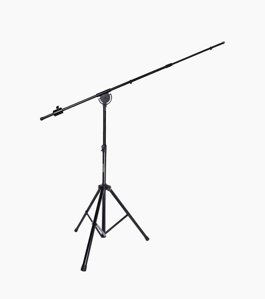 foldable tripod mic stand with telescoping boom