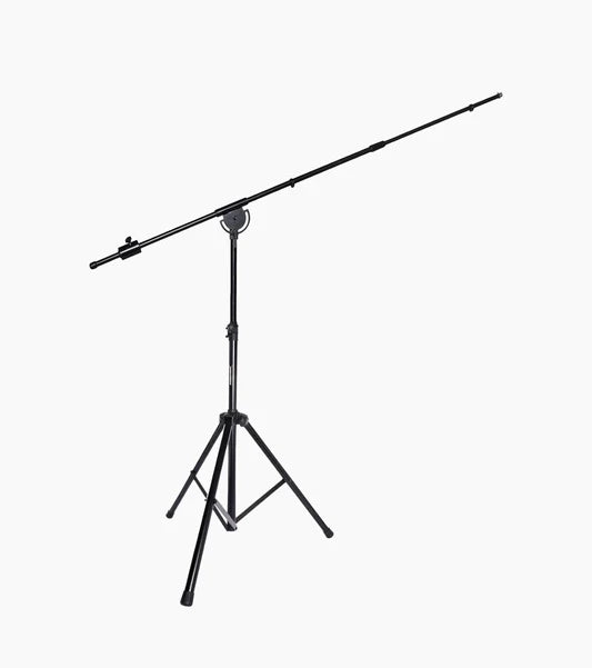 foldable tripod mic stand with fixed boom 