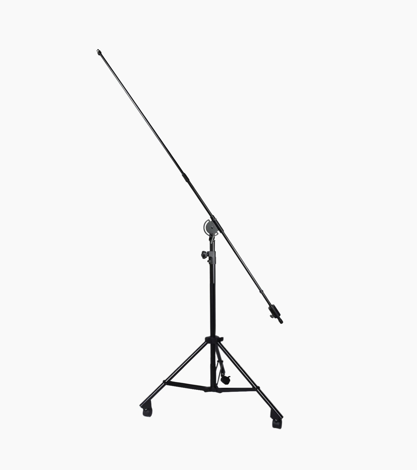 tripod mic stand with telescoping boom and wheels