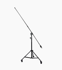 tripod mic stand with telescoping boom and wheels