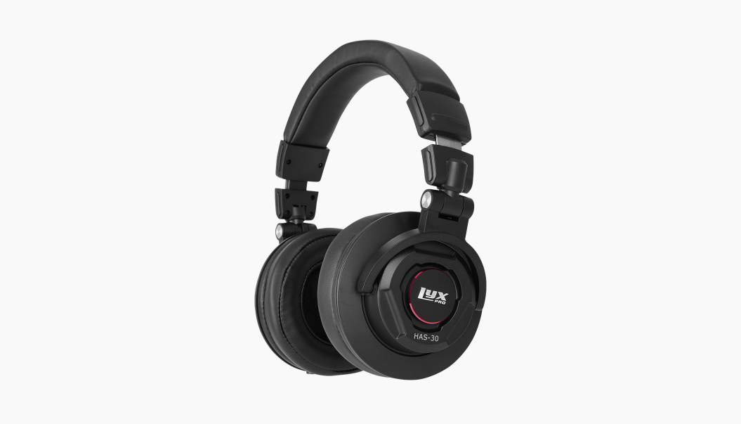 a pair of black studio quality headphones with sound isolation