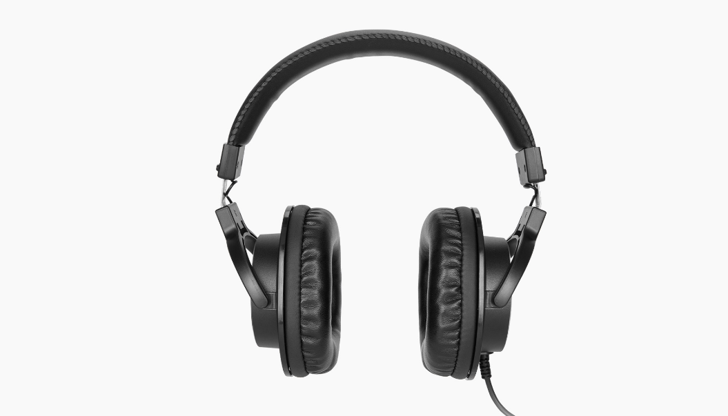 black studio quality headphones