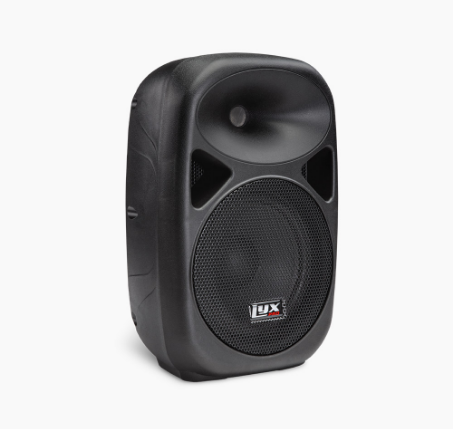 black portable PA speaker 