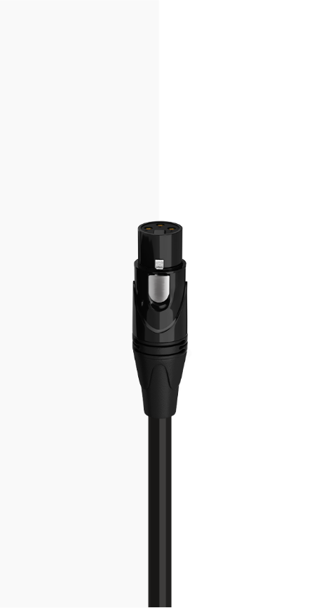 medium black XLR audio cable