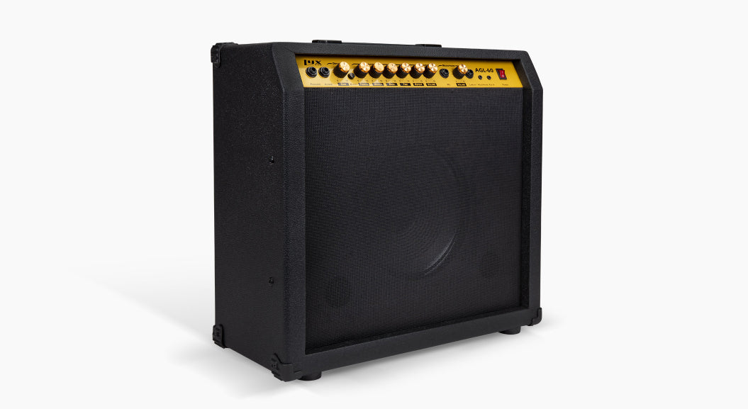 black 40 watt mini electric guitar amplifier