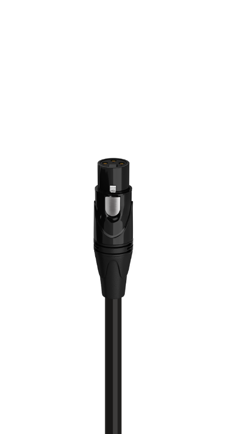 medium black XLR audio cable