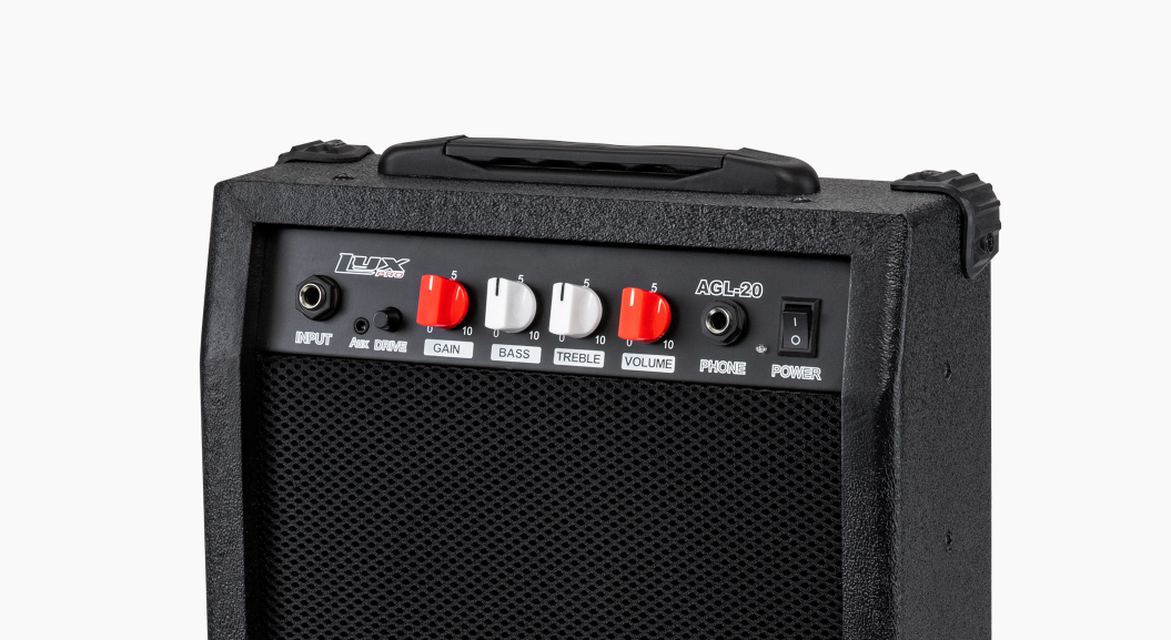 black 20 watt electric guitar amplifier 