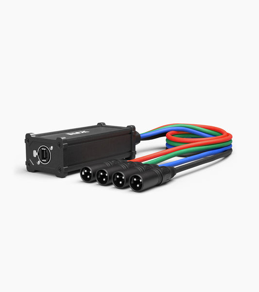 4-channel male XLR to CAT6 network cable 