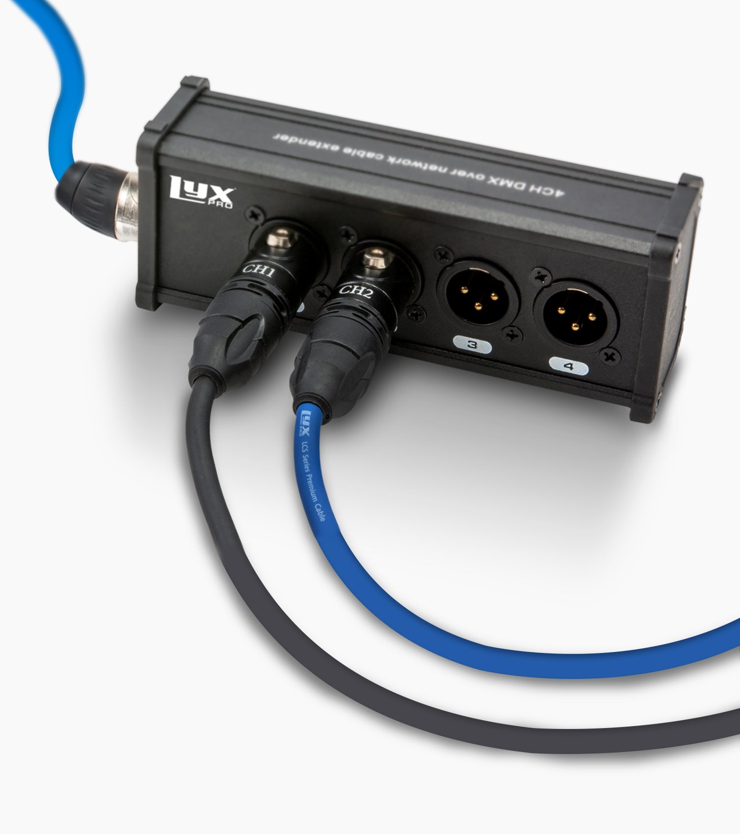 LyxPro 4-Channel XLR to Cat6 Network Cable Breakouts with Male & Femal