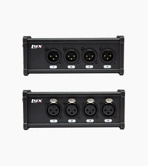 LyxPro 4-Channel XLR to Cat6 Network Cable Breakouts - Inputs and outputs