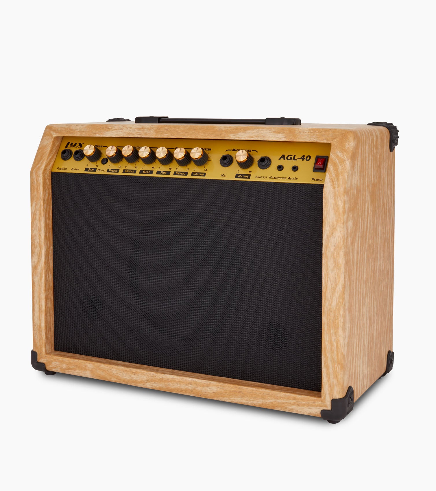 natural 40-watt mini guitar amplifier controls 