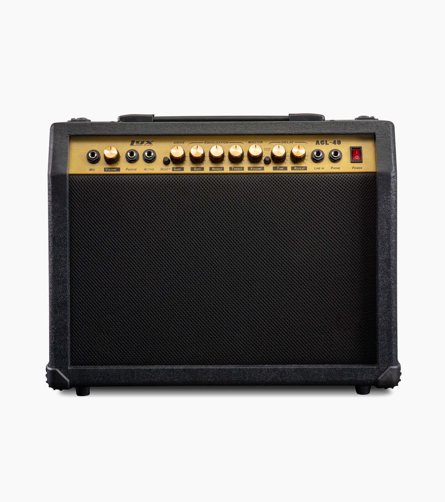 white 40-watt mini guitar amplifier