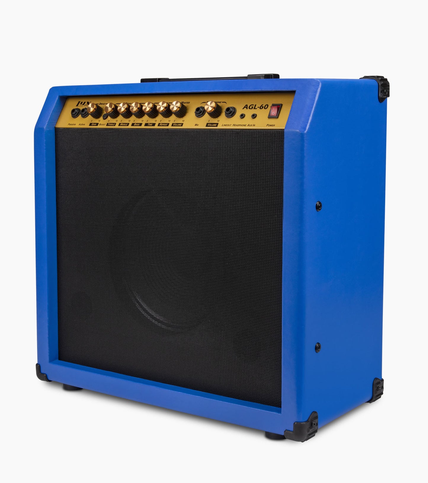 60 Watt Electric Guitar Amplifier Blue - Side