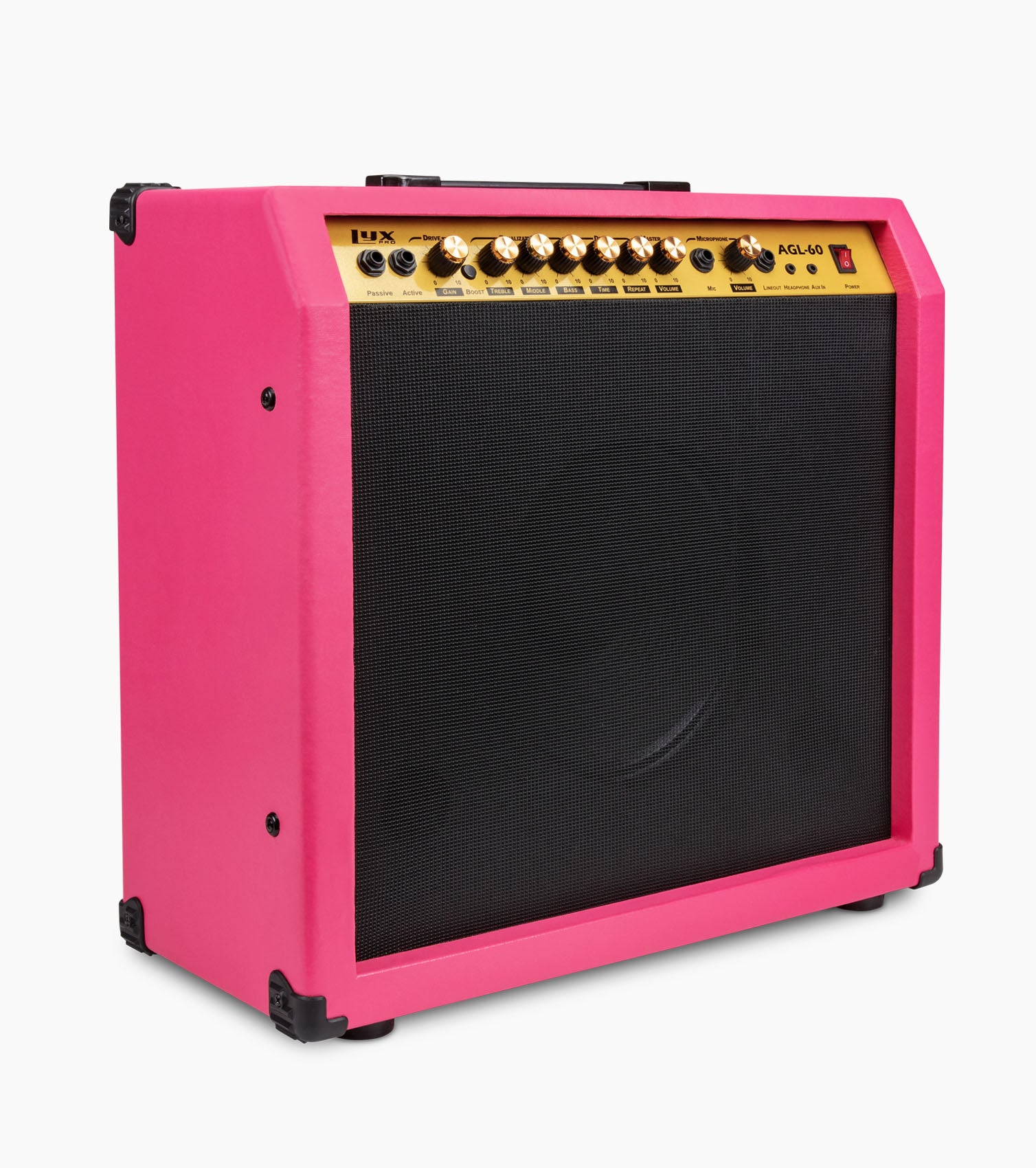 pink 60-watt beginner guitar amp  