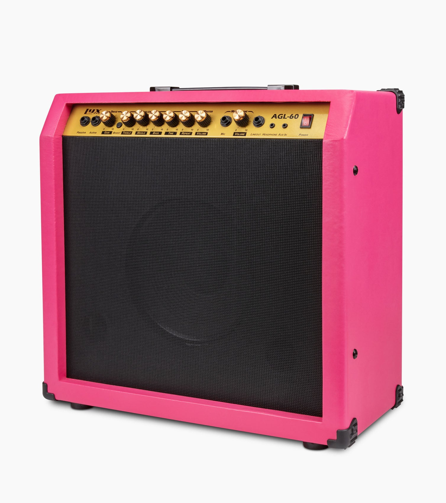 pink 60-watt beginner guitar amp 