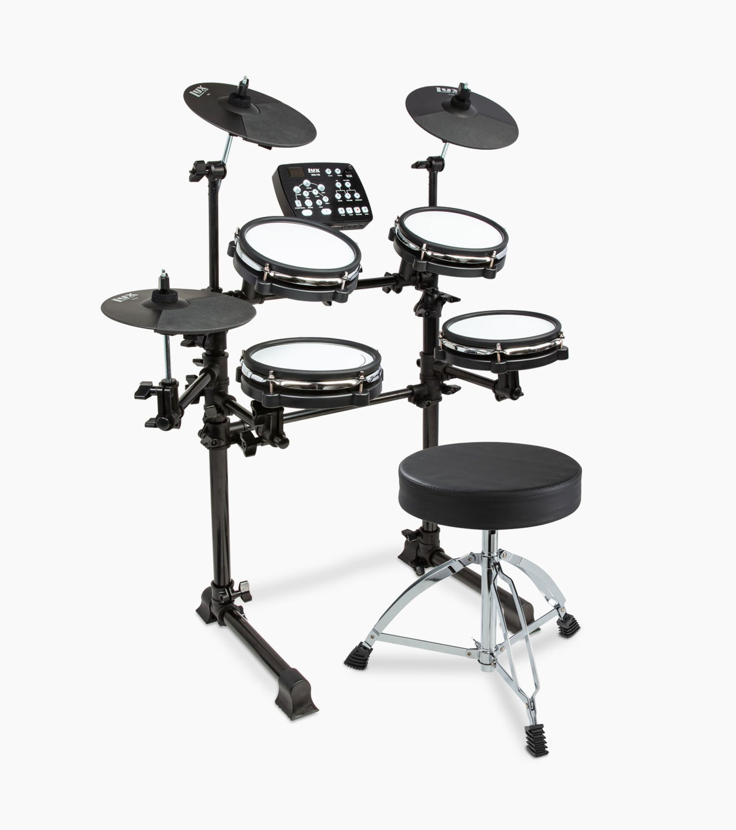 drum throne in a complete drum set 