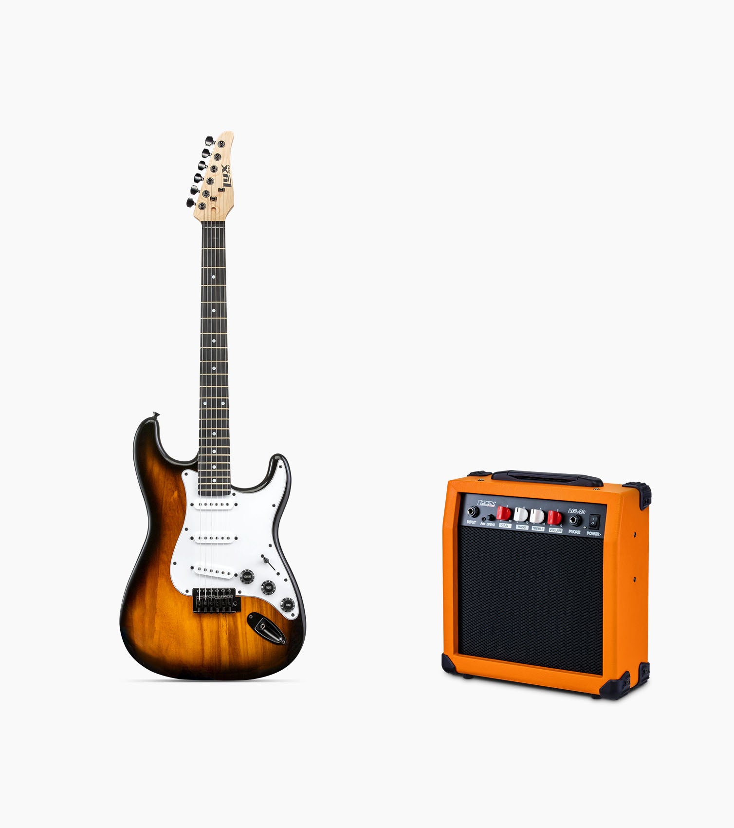 39 in Sunburst Stratocaster Electric Guitar & Starter Kit - Guitar and Amp
