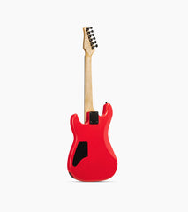  back of 36” red beginner electric guitar 
