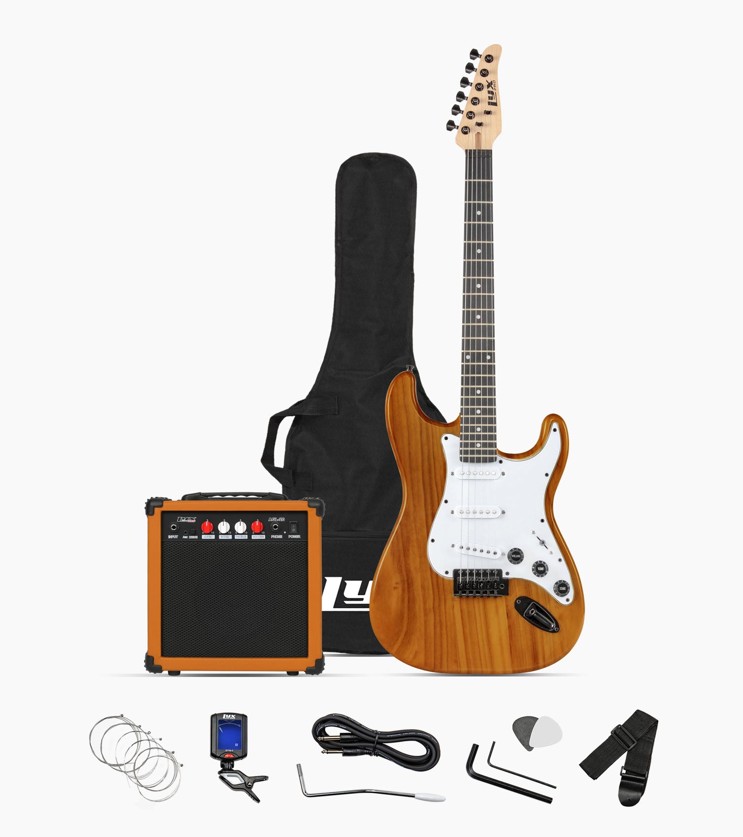 39” Mahogany beginner electric guitar set with beginner electric guitar set
