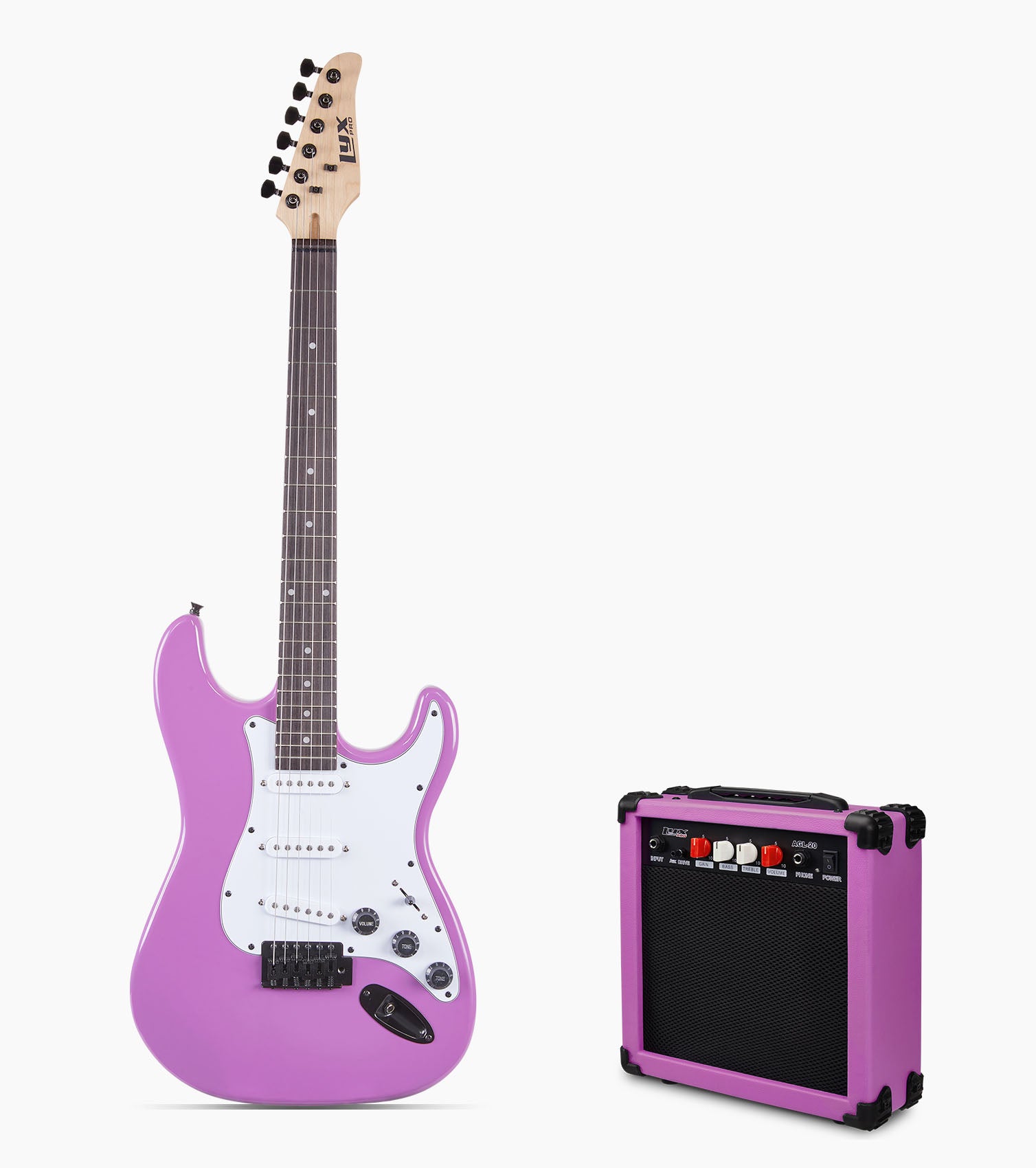 39 in Retro Purple Stratocaster Electric Guitar & Starter Kit - Guitar and Amp