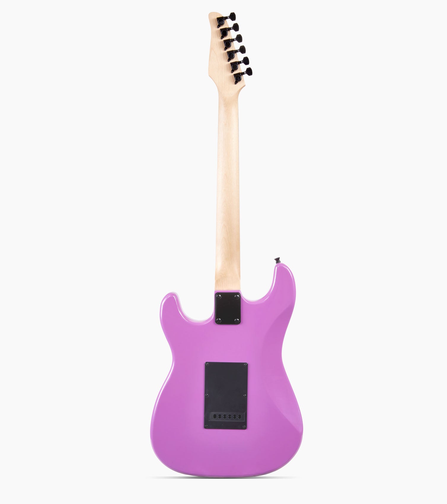 back of 39” Retro Purple beginner electric guitar