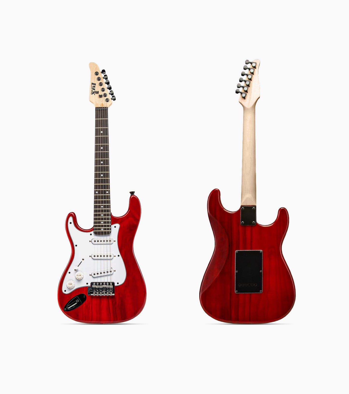 36 in Left Handed Electric Guitar and Starter Kit - Front and Back