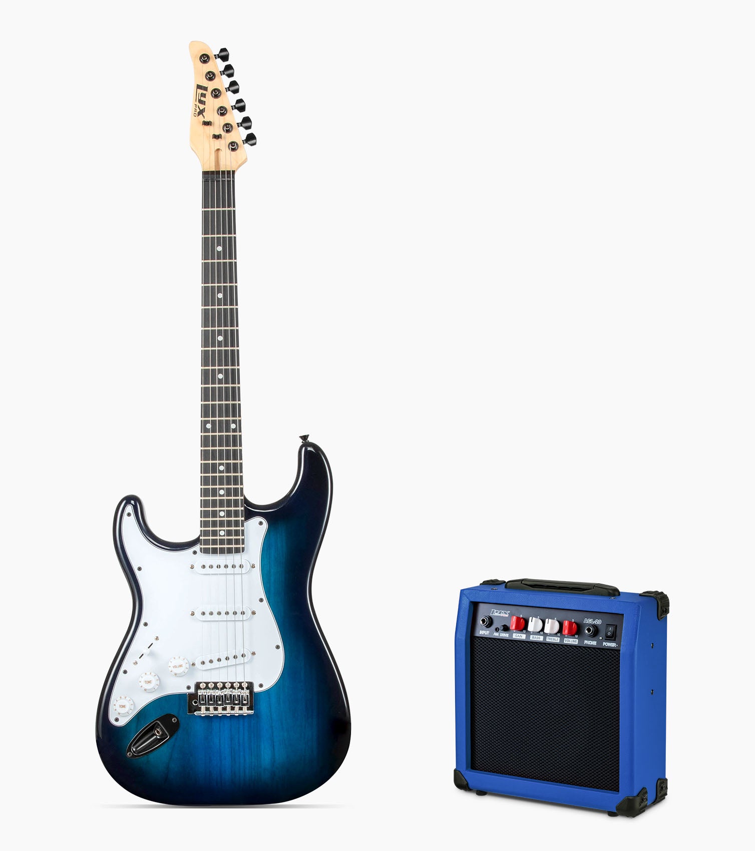 39 in Left Handed Blue Stratocaster Electric Guitar & Starter Kit - Guitar and Amp