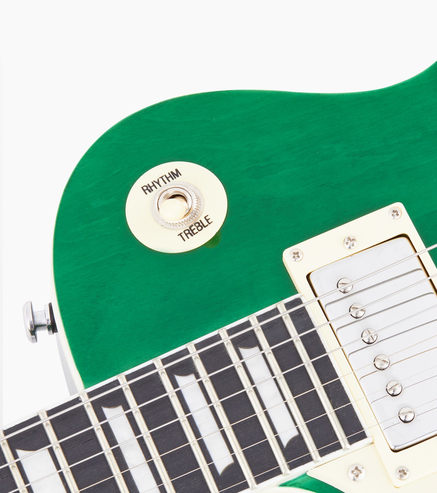 39 inch Left Handed Les Paul Electric Guitar Green- Pickups Selector Switch