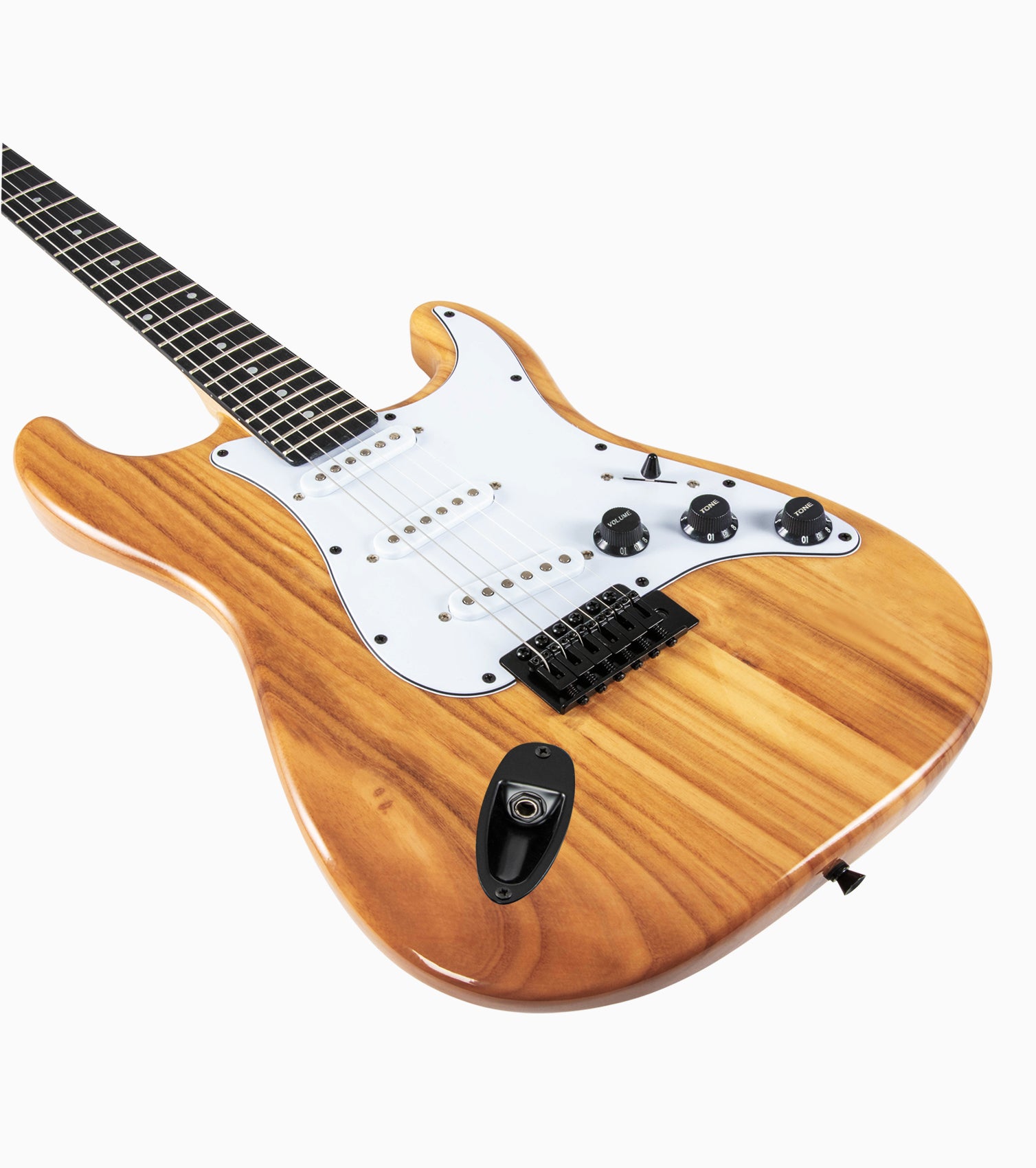 39 in Left Handed Natural Stratocaster Electric Guitar - Hero Image