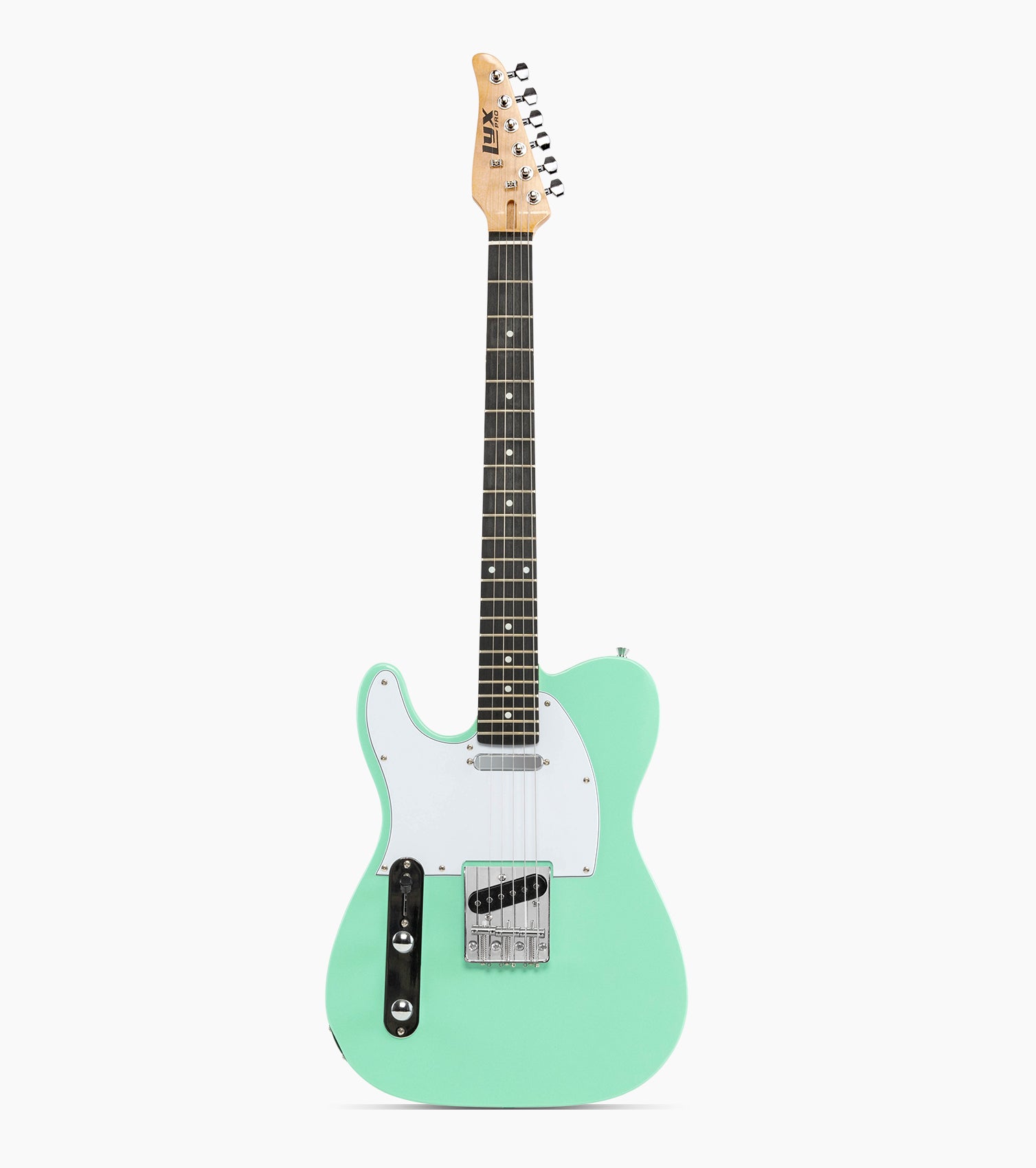 Left Handed Green single-cutaway electric guitar