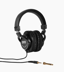 close-up of studio quality headphones ear pads