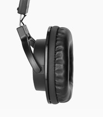 close-up of studio quality headphones ear shells 