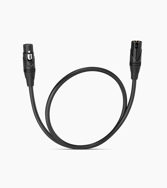 1.5ft male to female black xlr cable