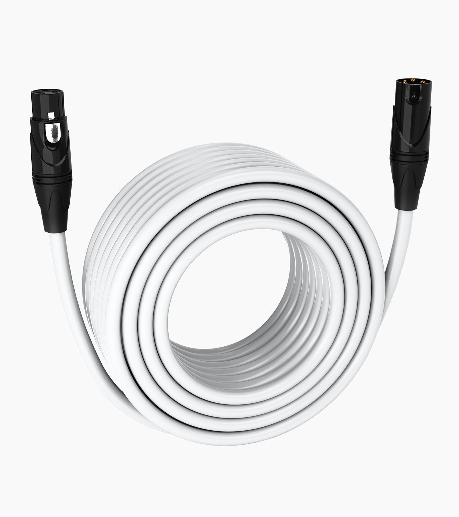 150 Feet White Male to Female XLR Cable - Hero Image