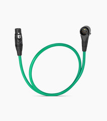 1.5 Feet Green XLR Cable Angled Male - Hero Image
