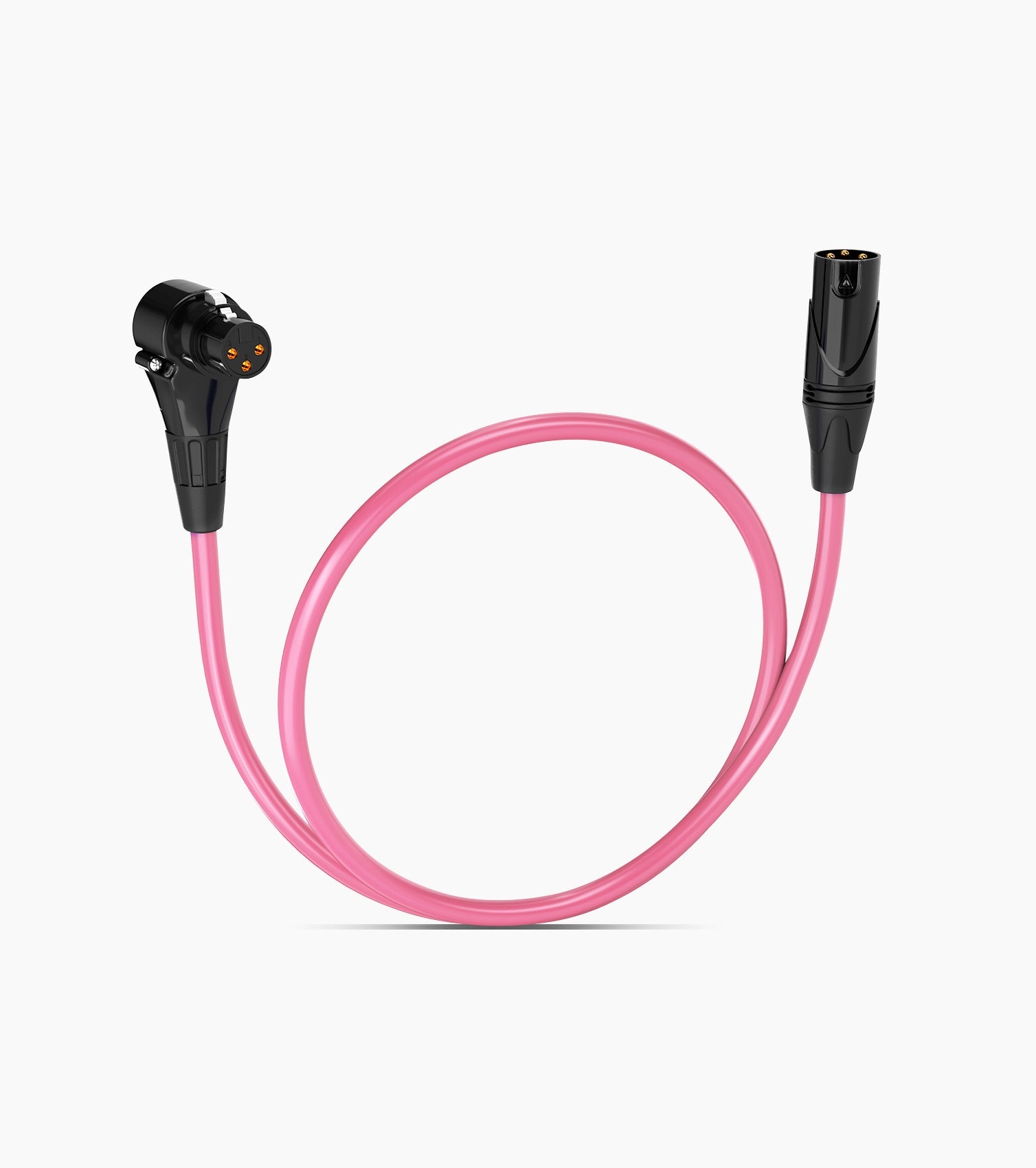 1.5 Feet Pink XLR Cable Angled Female - Hero Image