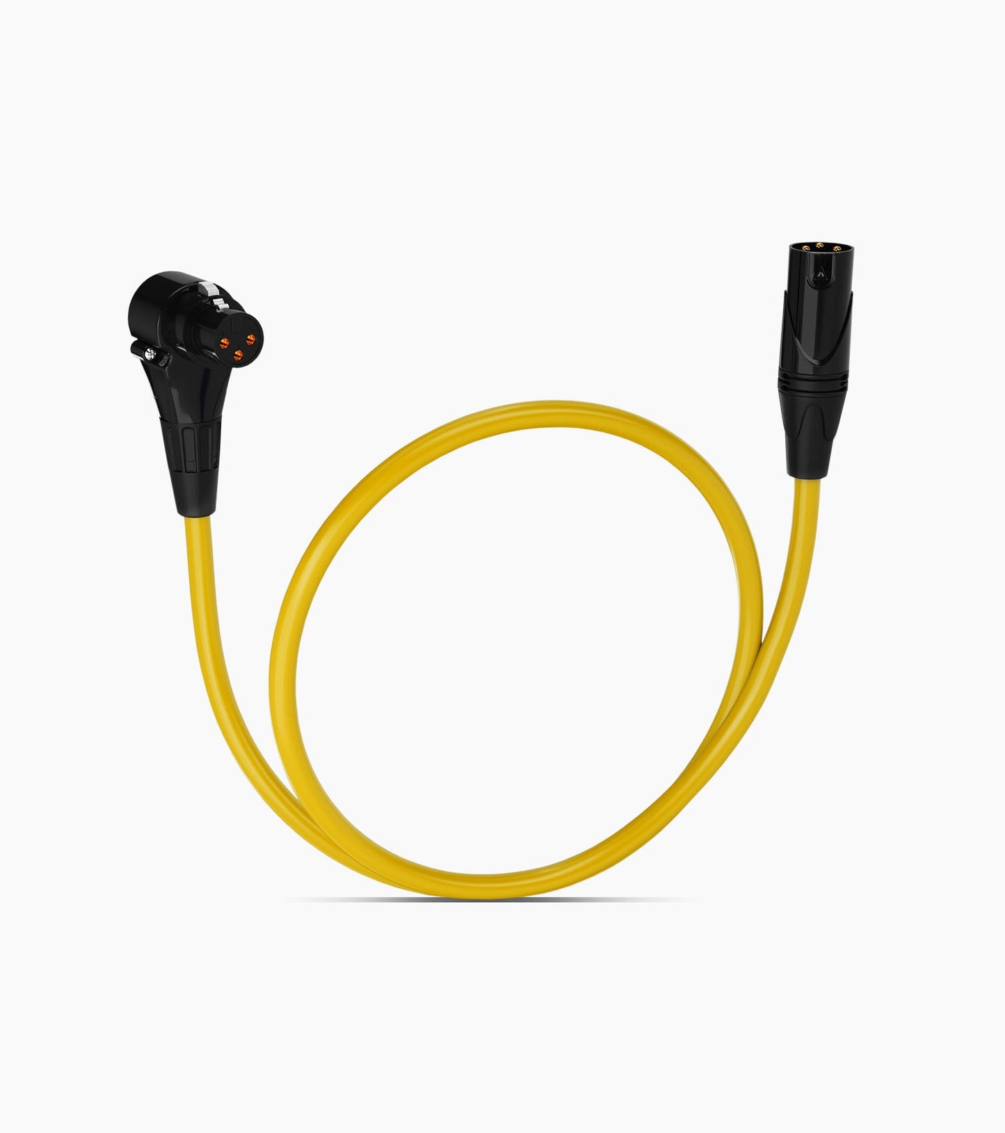1.5 Feet Yellow XLR Cable Angled Female - 