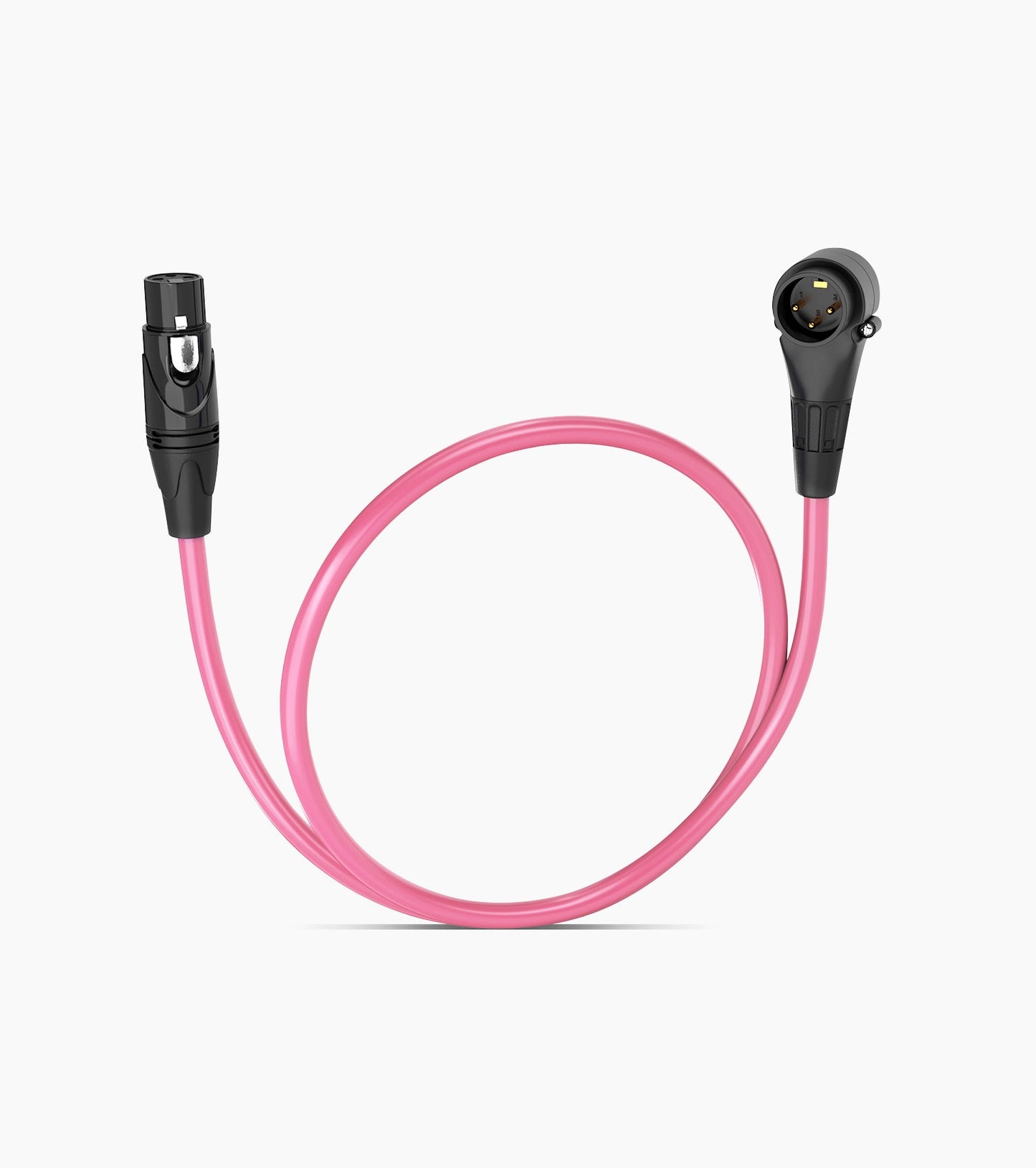 1.5 Feet Pink XLR Cable Angled Male - Hero Image