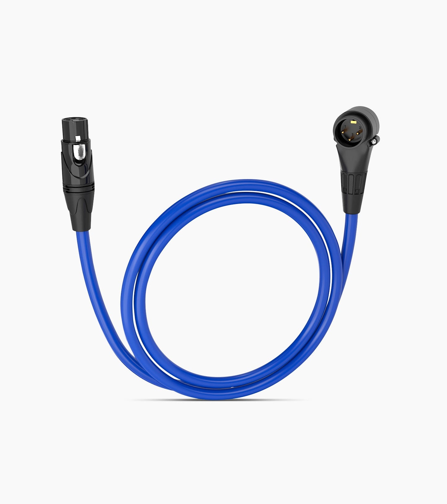 3 Feet Blue XLR Cable Angled Male - Hero Image
